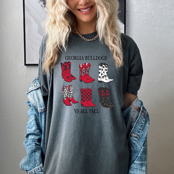 Georgia Bulldogs Vs All Y’all Comfort Colors T-Shirt. - Picture 1 of 7